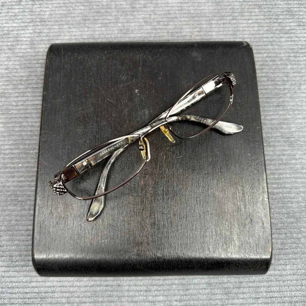 Dana Buchman Kassidy BK Oval Eyeglasses Frames Brown Marbled 50-16-128